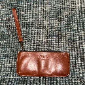 Patricia Nash Brown Leather Wristlet